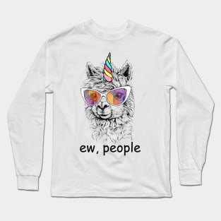 Ew People Llama Llamacorn Long Sleeve T-Shirt